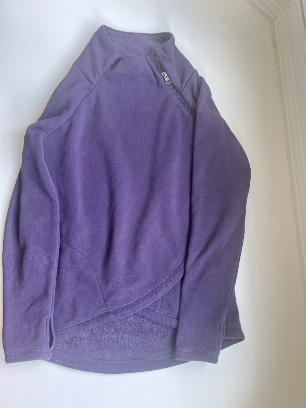 Athleta Purple Cozy Karma Asym Sweatshirt Size X-Small